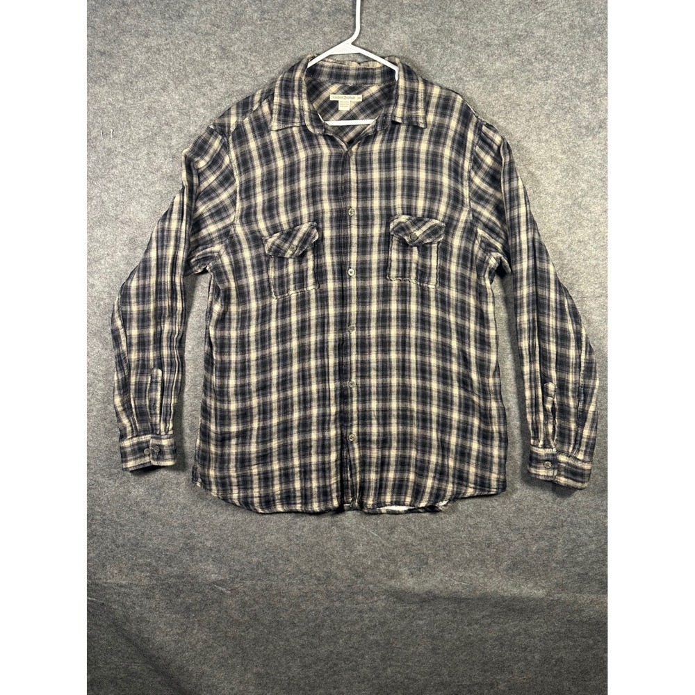 Carbon 2 Cobalt Mens XXL‎ Plaid Flannel Shirt Long Sleeve Button Front
